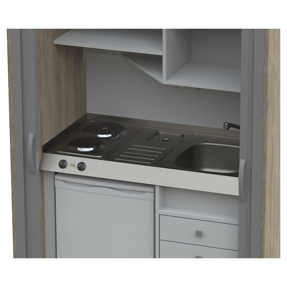 Cozinha-armário com frente em persianas (Imagem do produto 11)-10