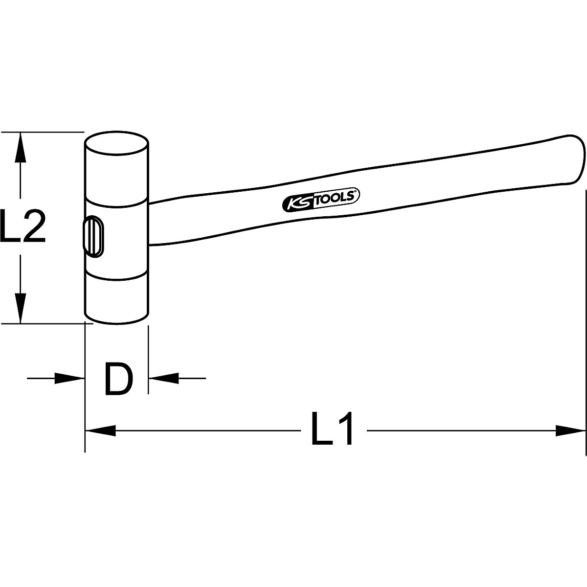 Najlonsko kladivo – KS Tools (Slika izdelka 5)-4