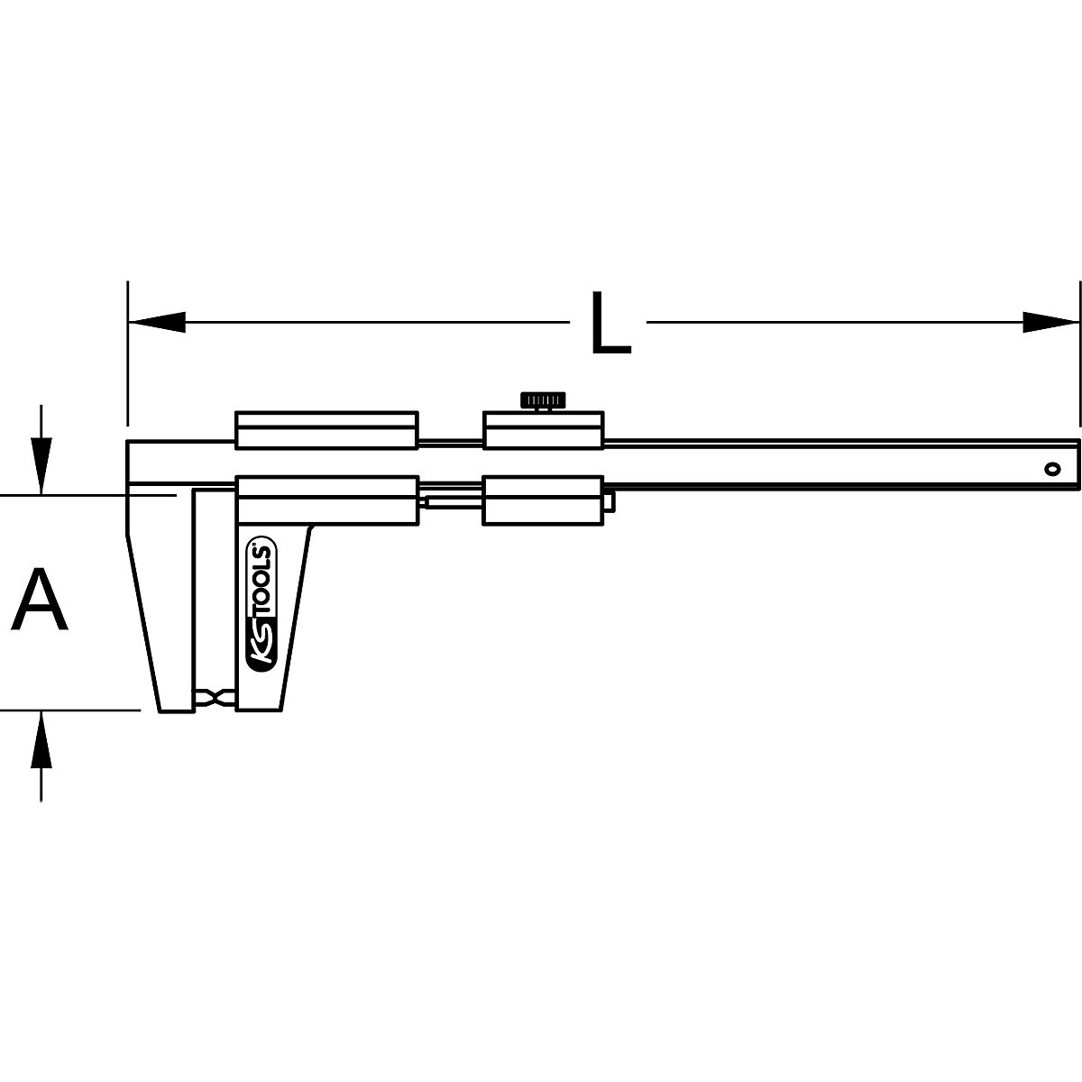 Pomično merilo za merjenje debeline zavornega diska – KS Tools (Slika izdelka 4)-3