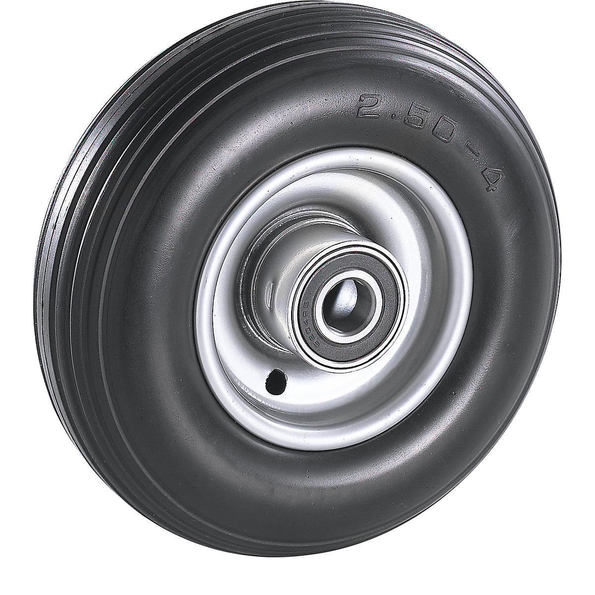 Roda em PU, resistente a furos, rolamento de esferas, Ø da roda x largura 210 x 65 mm-1