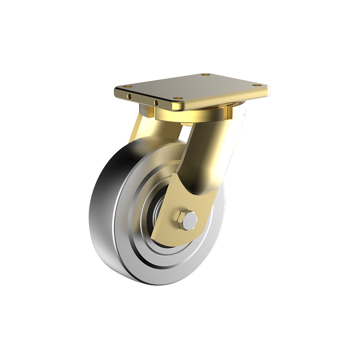 Aro de aço – Wicke, Ø da roda x largura 100 x 40 mm, roda orientável-1
