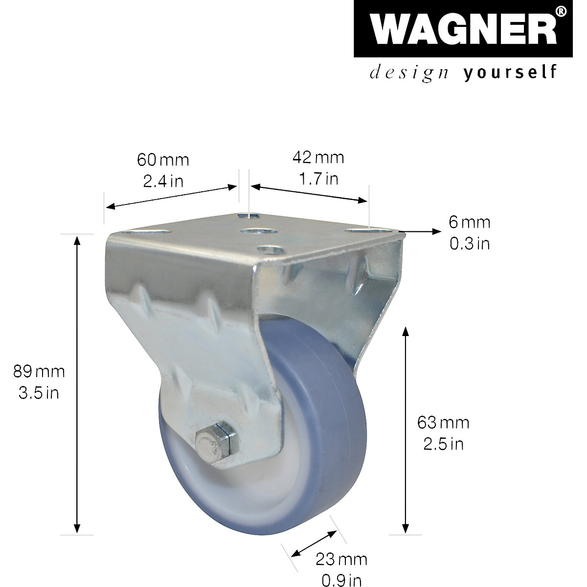 Rodas fixas para aparelhos – Wagner (Imagem do produto 2)-1
