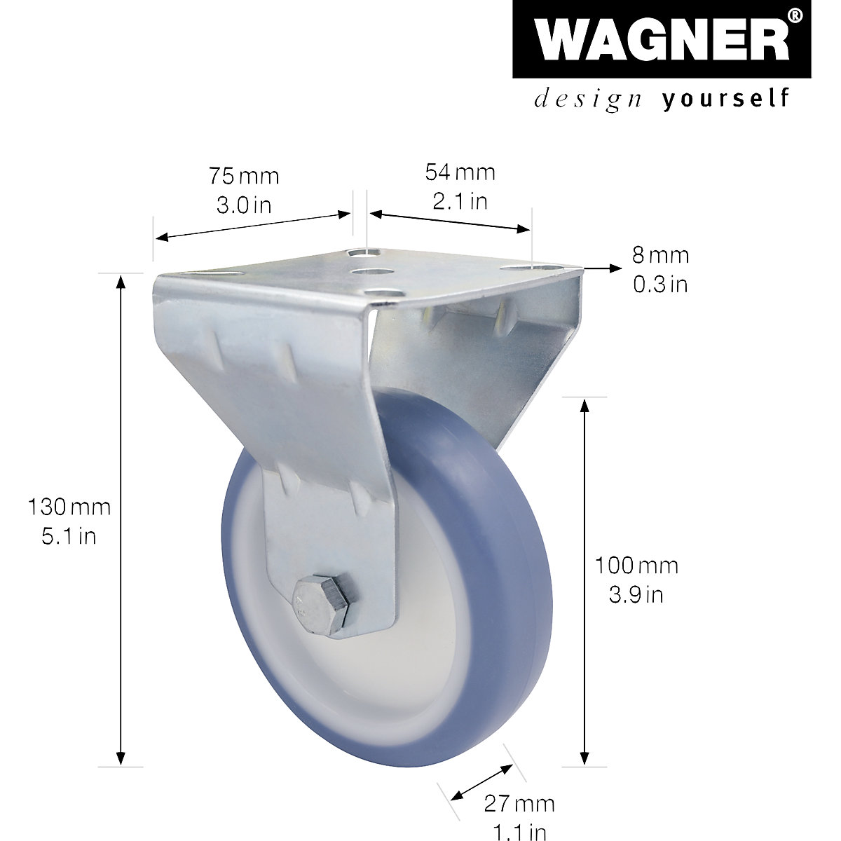 Rodas fixas para aparelhos – Wagner (Imagem do produto 2)-1