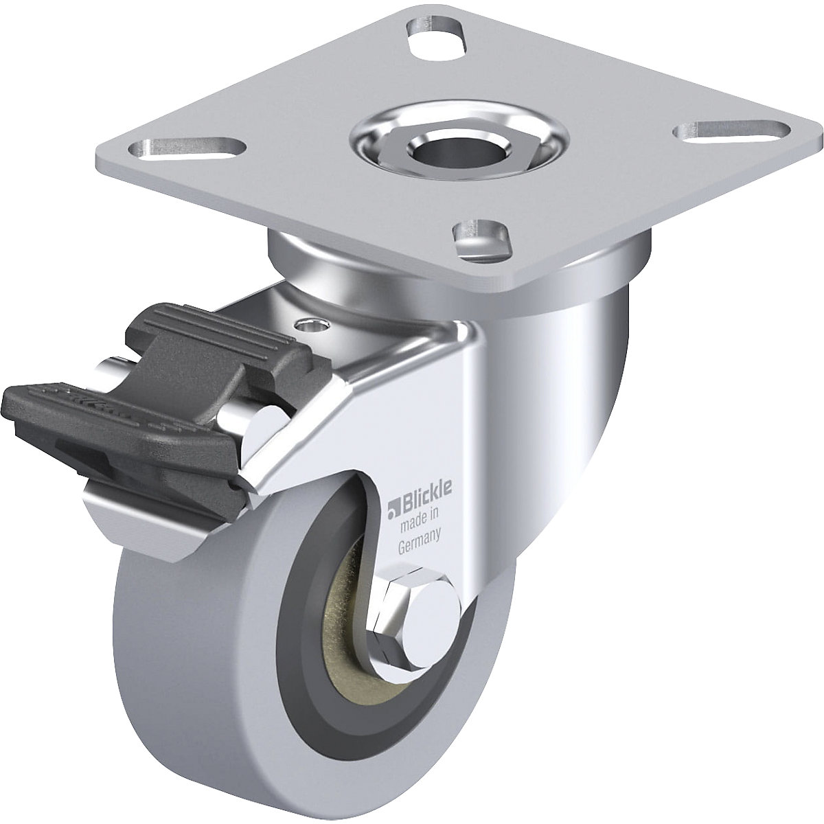 Roulette pivotante LPA-VPA-FI, dimensions platine 60 x 60 mm, Ø roue 50 mm, force 40 kg