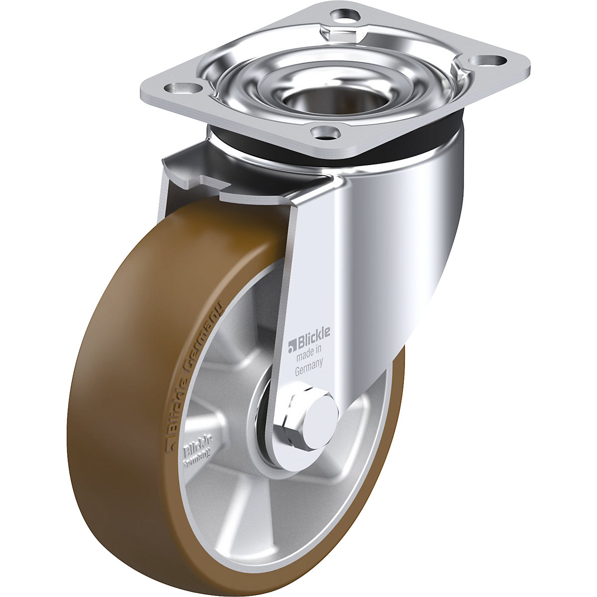 Roulette De Rechange Fixe/pivotante - Diamètre 125 Mm - Charge Max 90 Kg - Blanc - Pour Meuble Et Appareil