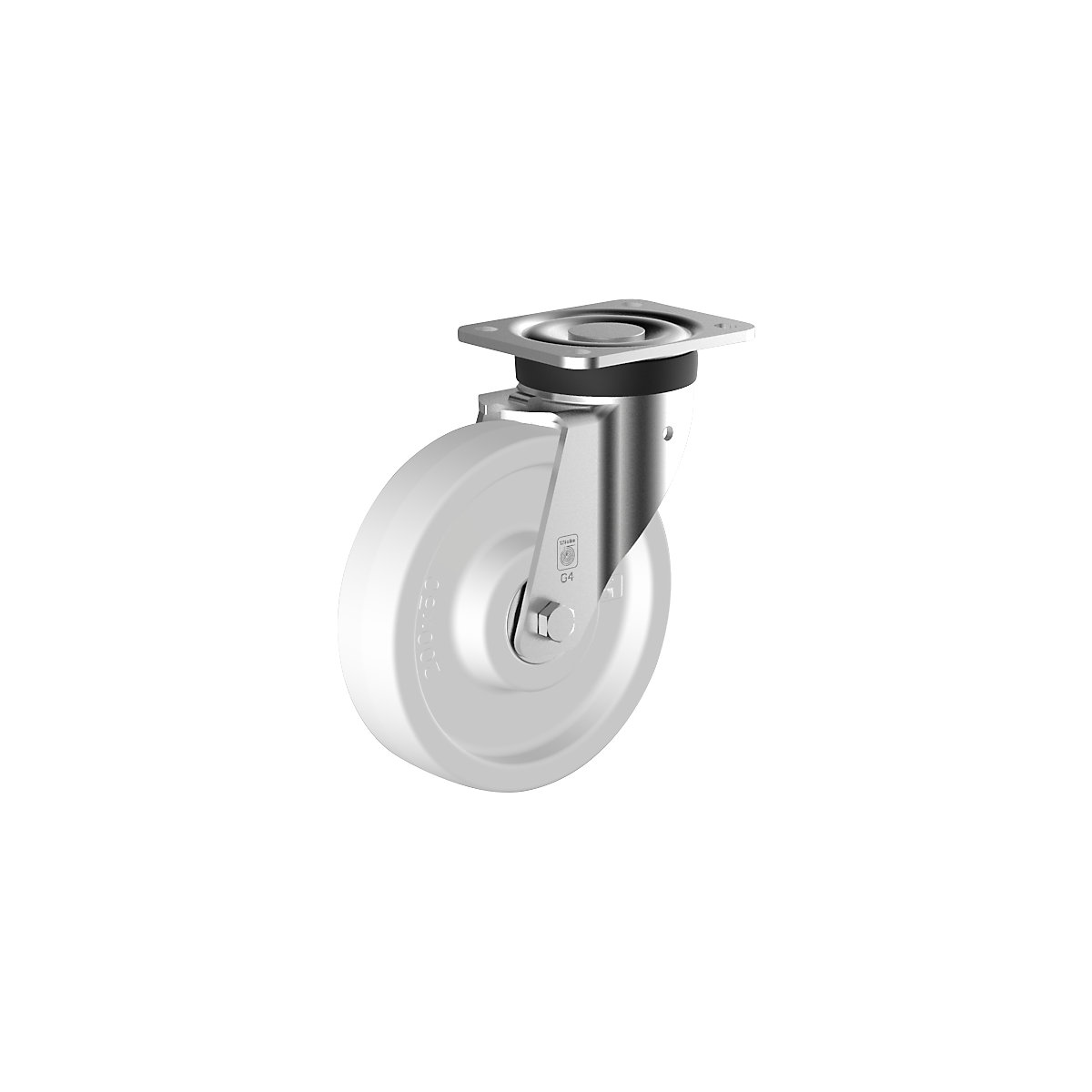Roulette polyamide – Wicke, Ø x largeur roulette 200 x 50 mm, roulette pivotante, moyeu lisse