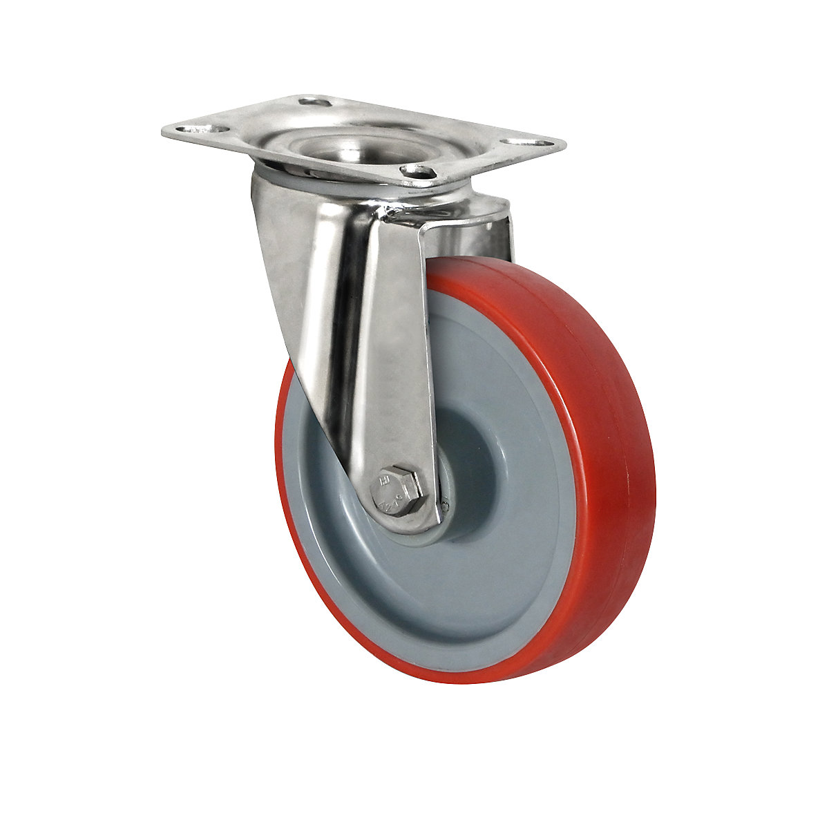 Roulette polyuréthane sur jante polyamide – eurokraft basic, Ø x largeur roue 200 x 50 mm, à partir de 2 pièces, roulette pivotante