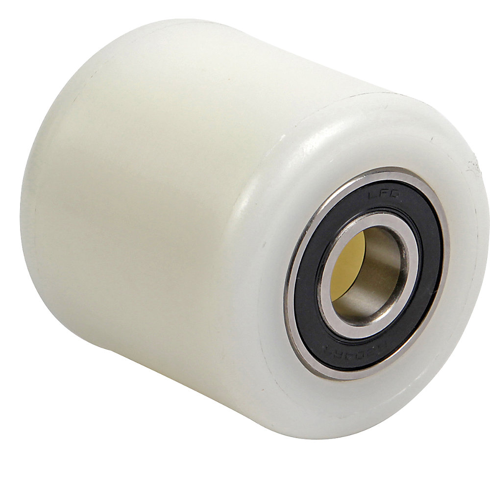 Produktbild von 4x Nylon-Hubwagenrollen 80x70mm – 20mm Achse, Kugellager, Für Raues Gelände