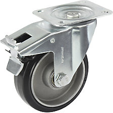 rotella pivottante con fermo doppio