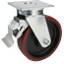Ruota in poliuretano, dimensioni piastra 138 x 110 mm