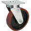 Ruota in poliuretano, dimensioni piastra 175 x 140 mm
