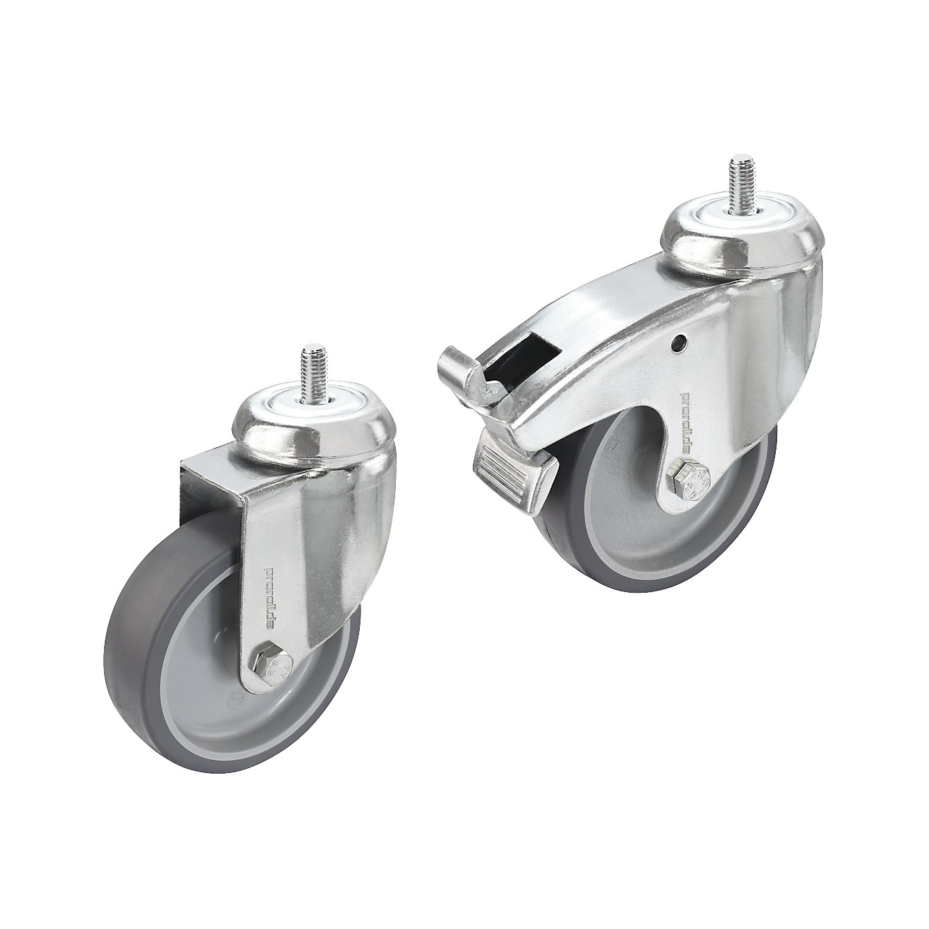 Kit Di 16 Ruote Girevoli A Baionetta In Gomma Termoplastica AAGUT, Per Secchi Rubbermaid E Wave Brake, Non Macchianti - 2