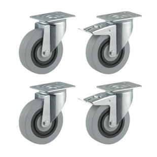 Set ruota in poliammide, grigia