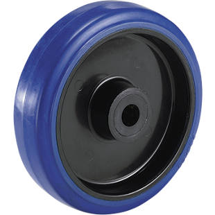 Ruota elastica su cerchione in plastica