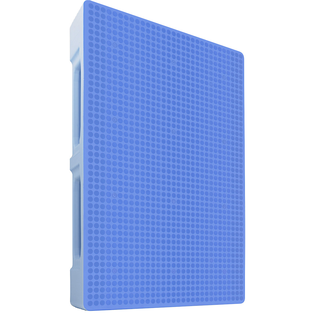 Palette antidérapante hygiénique à plancher plein, L x l 1200 x 800 mm, 3 semelles, bleu clair-1