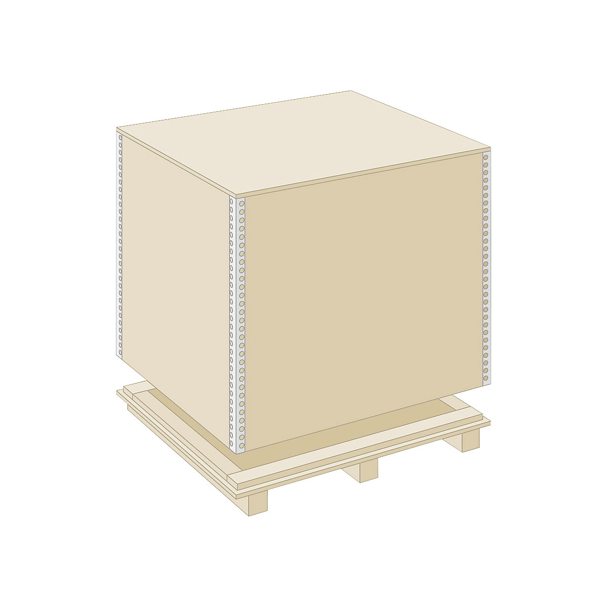 Caisse pliante en contreplaqué avec semelles – eurokraft basic (Illustration du produit 3)-2