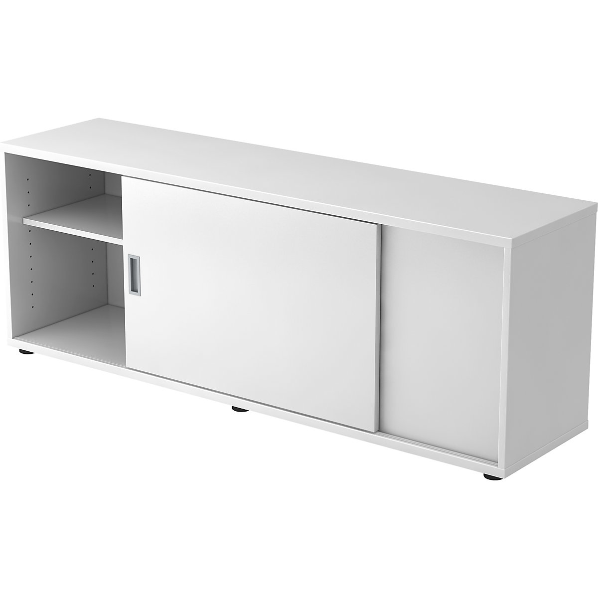 Odkládací skříňka k psacímu stolu FINO, po 1 polici, 1 dělicí stěna, bílá-4
