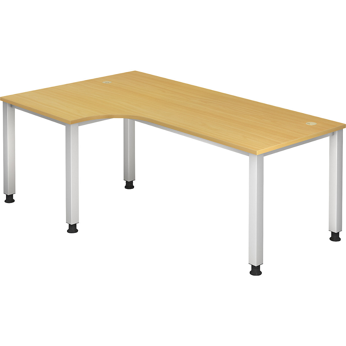 Psací stůl RENATUS – eurokraft pro, úhlový stůl, šířka 2000 mm, bukový dekor-9