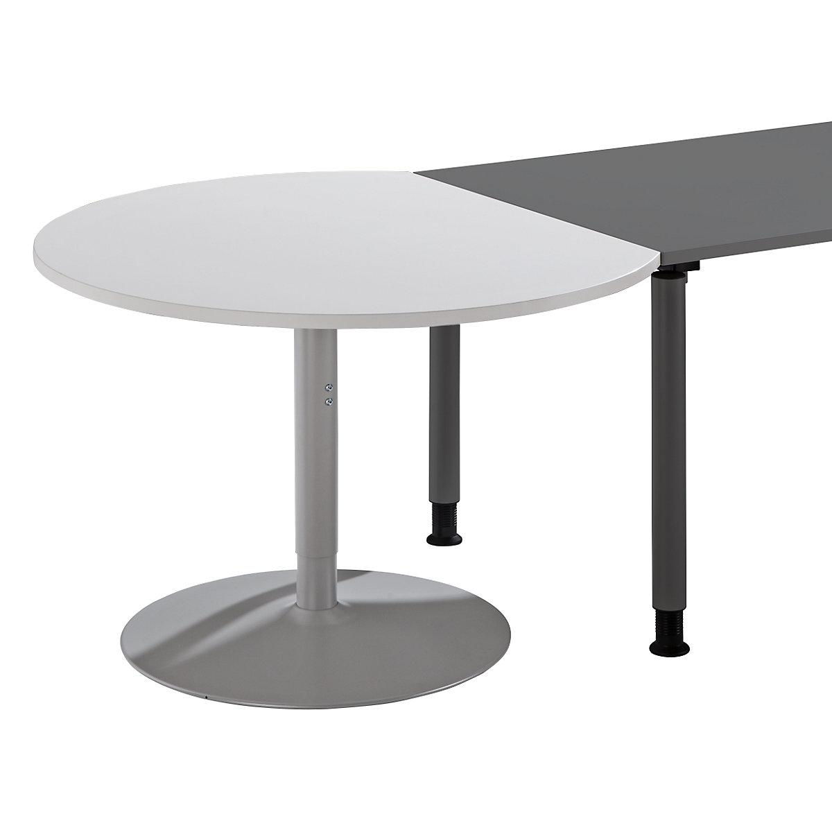 Přístavný stůl THEA, s talířovou nohou, stará bílá-5