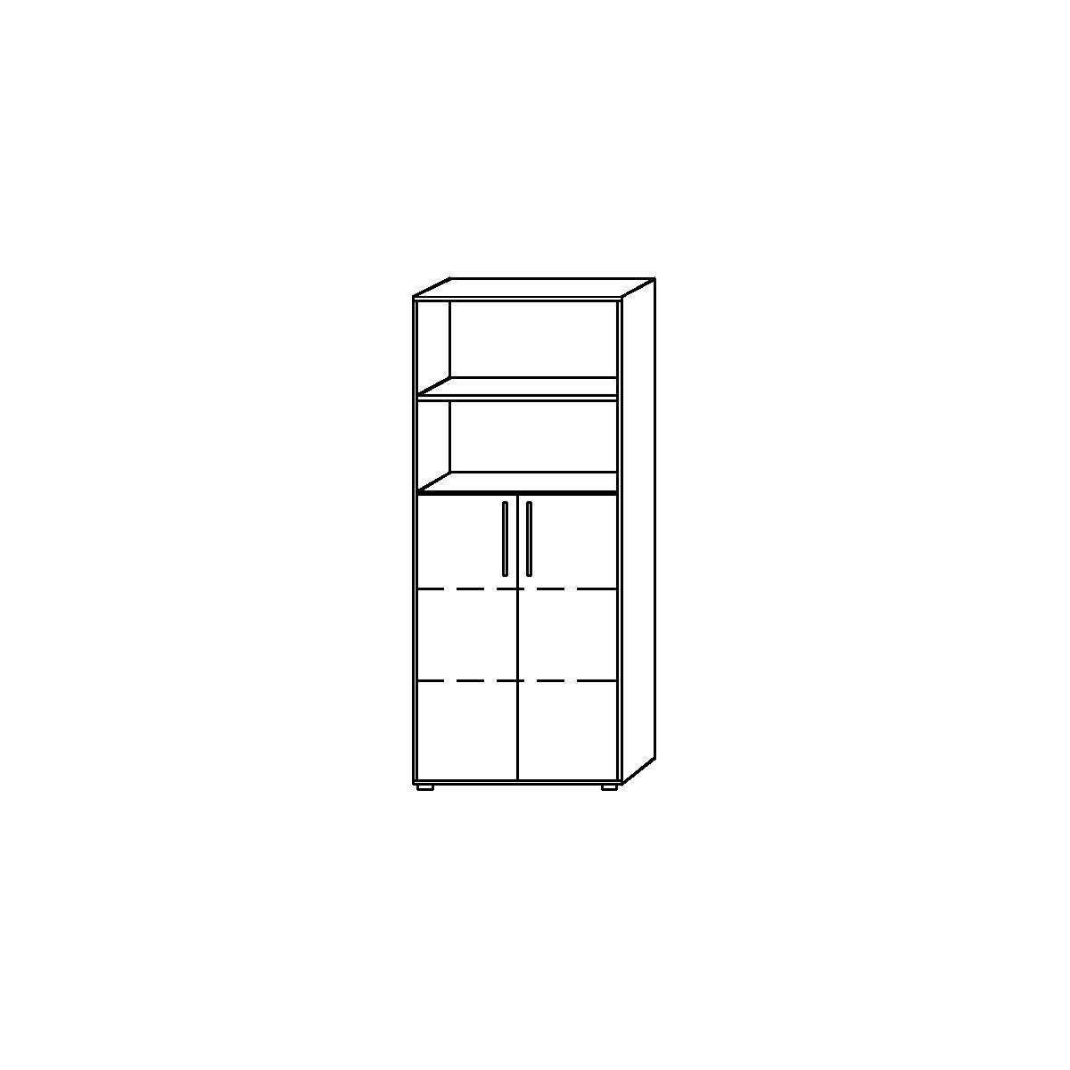 Armário de estante para escritório BIANCA (Imagem do produto 4)-3