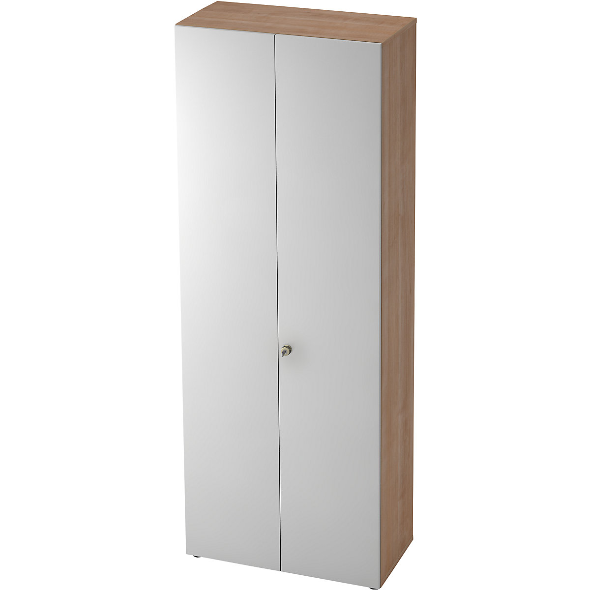 Armoire de bureau à paroi arrière insonorisante ANNY-AC, h x l x p 2156 x 800 x 420 mm, 5 tablettes, façon noyer-8