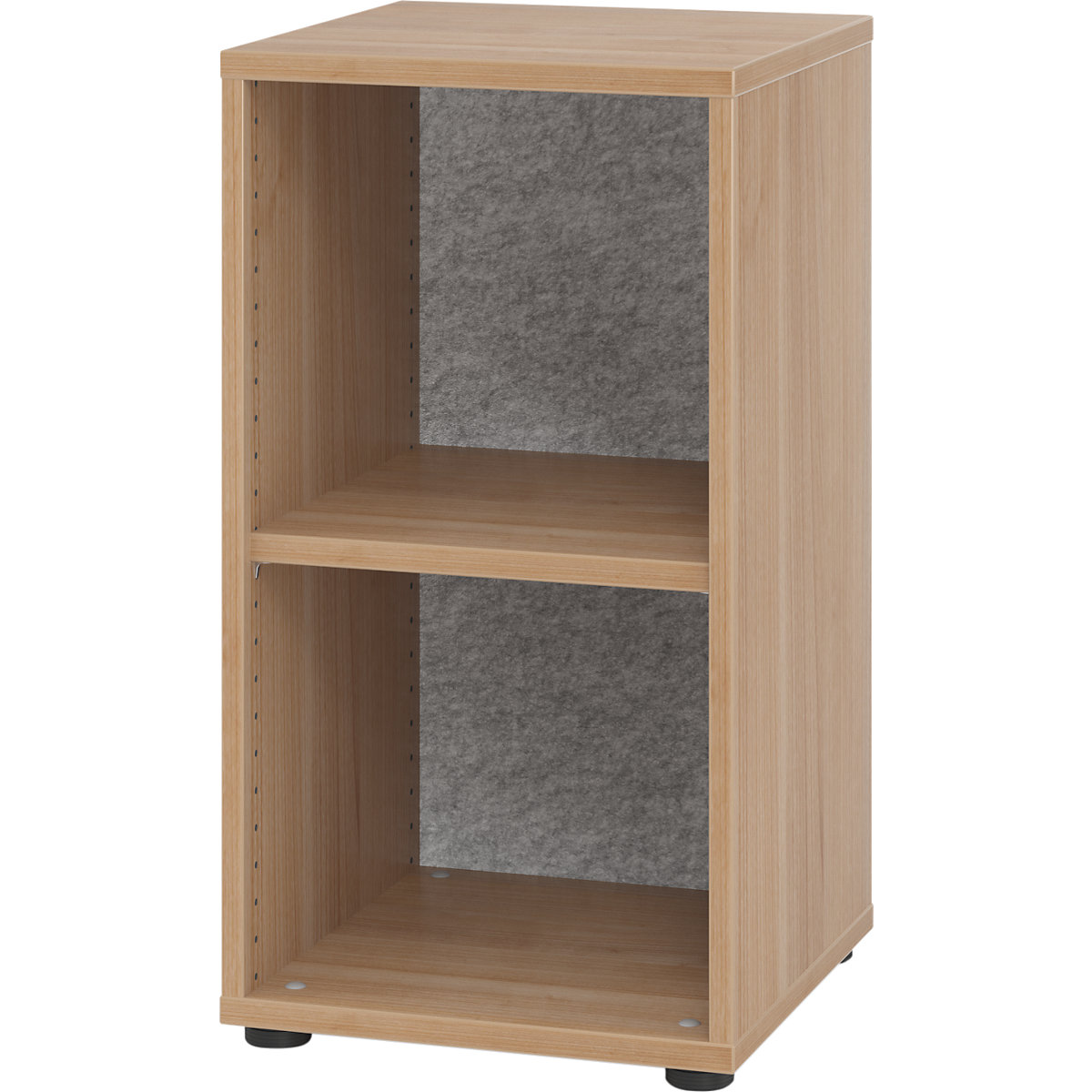 Rayonnage à paroi arrière insonorisante ANNY-AC, h x l x p 748 x 400 x 400 mm, 1 tablette, façon noyer