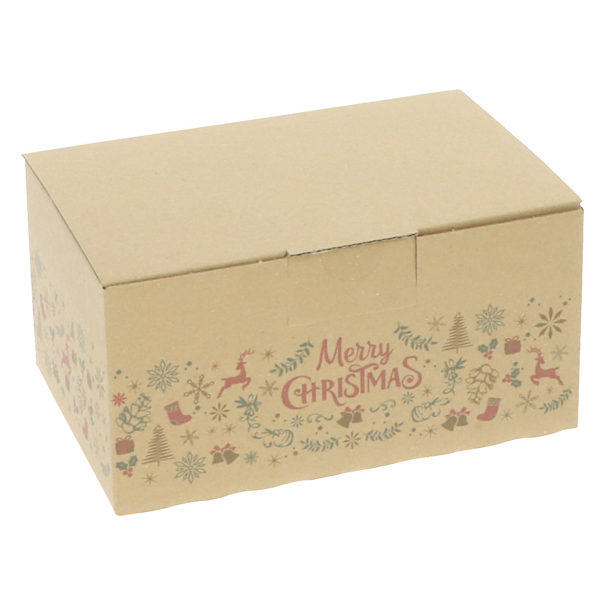 Boîte à fond automatique Merry Christmas – terra, lot de 20, dim. int. 165 x 110 x 80 mm-2