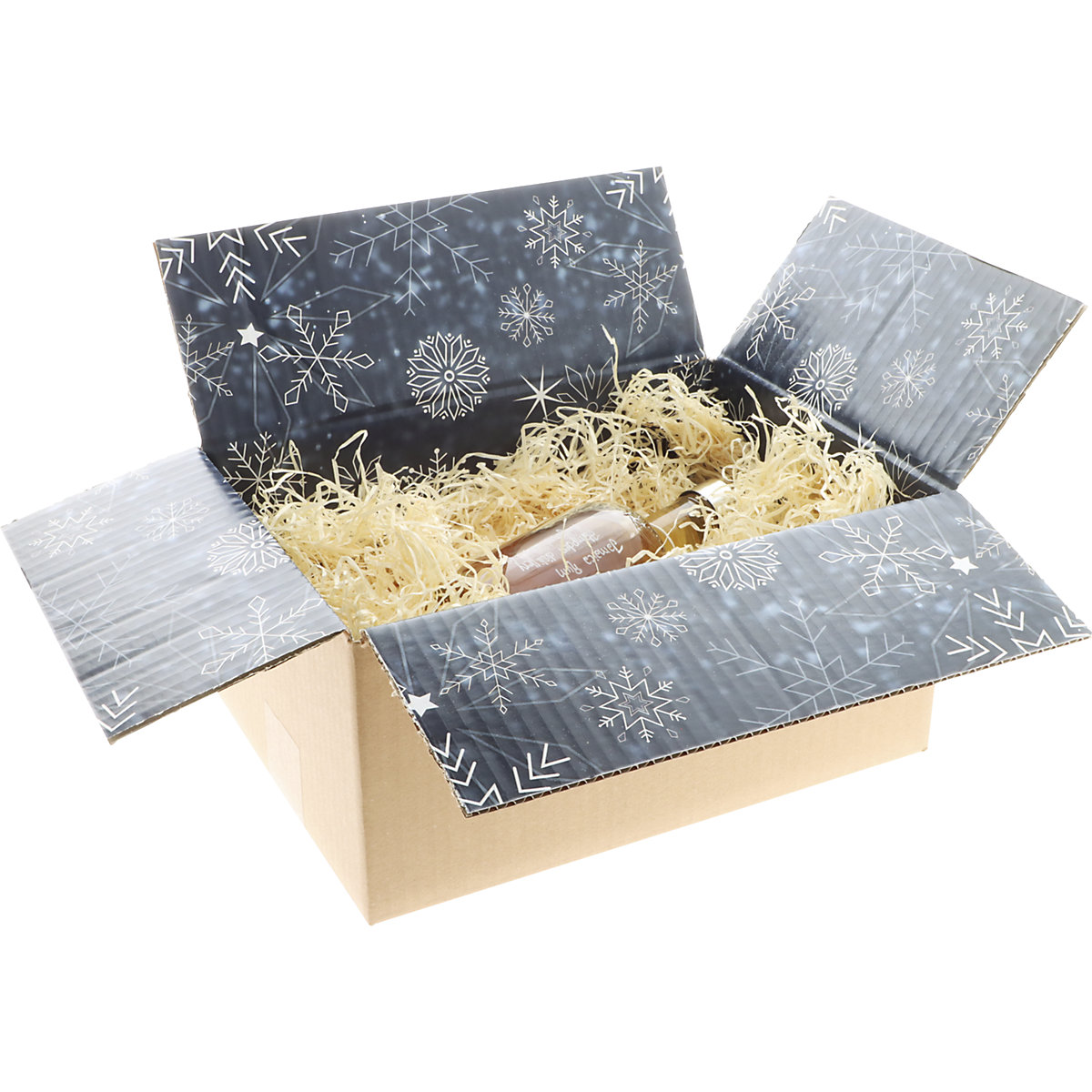 Boîte pliante en carton ondulé avec impression intérieure Christmas (Illustration du produit 2)-1