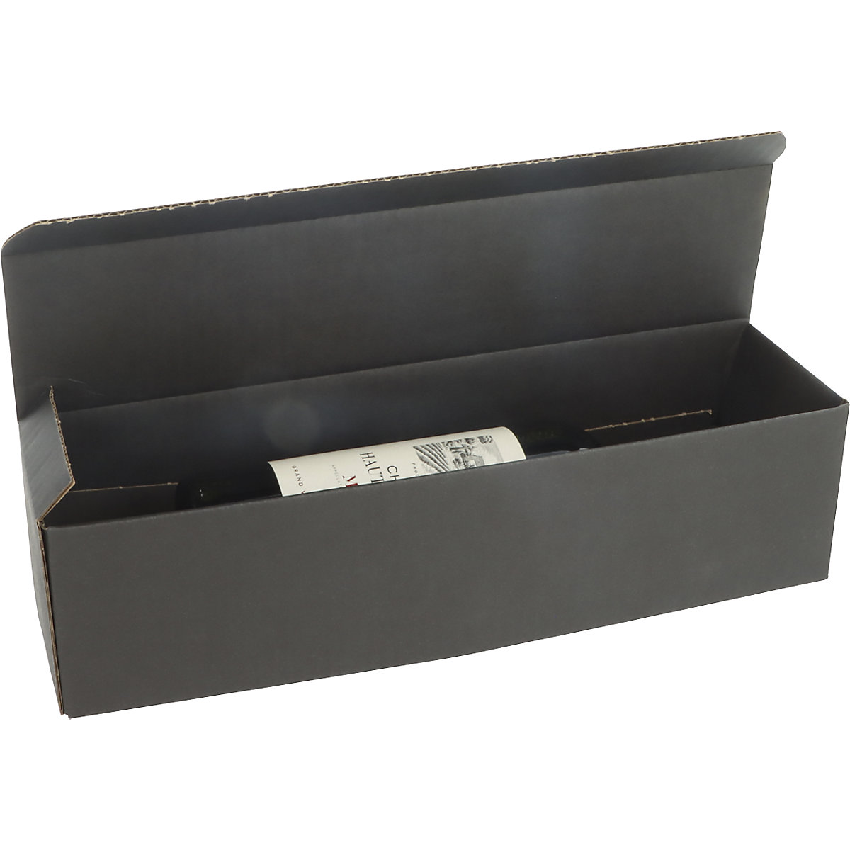 Boîte cadeau pour bouteilles – ratioform, noir, pour 1 bouteille, à partir de 8 pièces-1