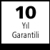 10 y&inodot;l garanti  Bu simge ile i&scedil;aretlenmi&scedil; &uuml;r&uuml;nlerde, malzeme i&ccedil;in bir kalite ve teslimden itibaren 10 y&inodot;l boyunca &ccedil;al&inodot;&scedil;ma garantisi teminat&inodot; vermekteyiz.