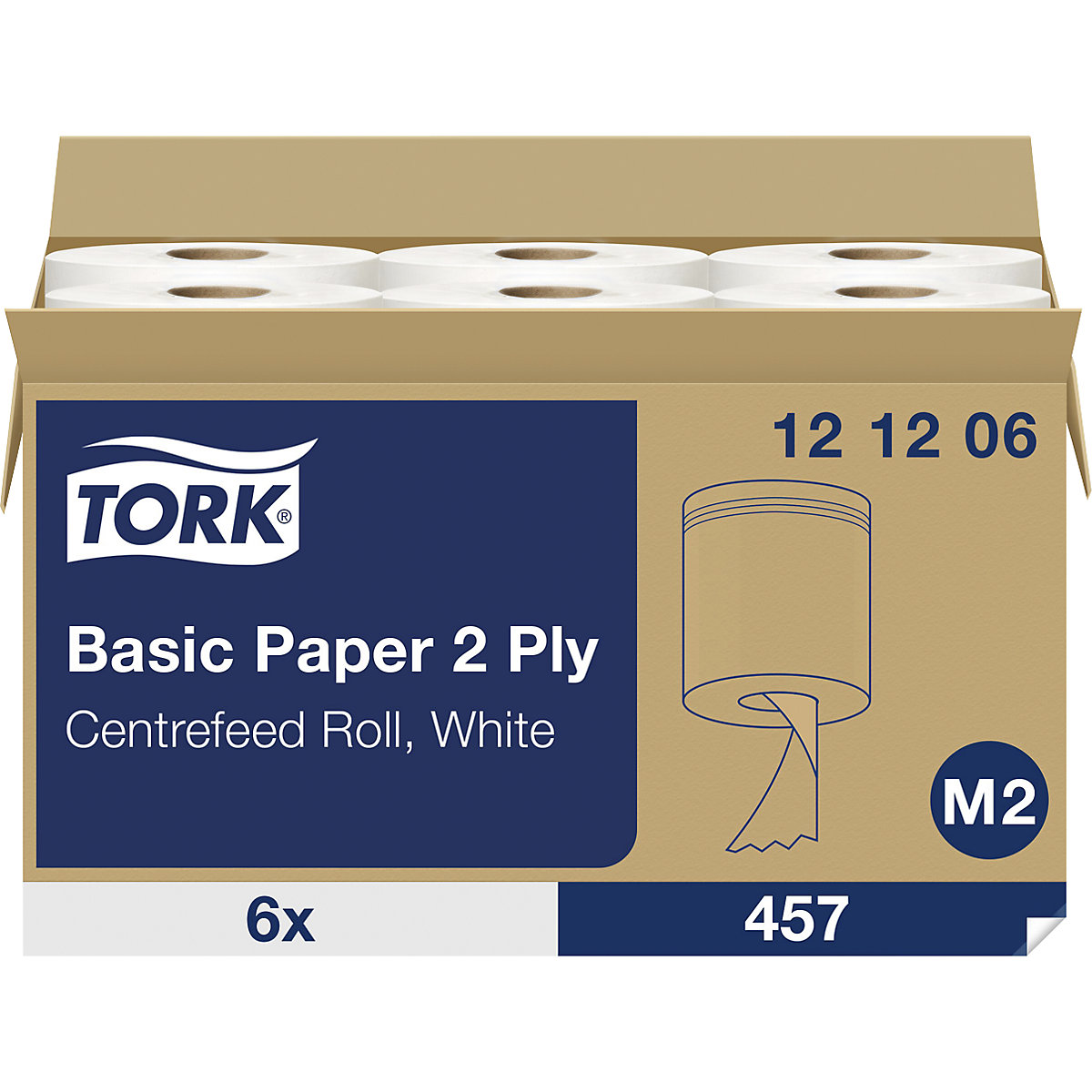 Standaard papieren poetsdoekjes binnenafrolling – TORK (Productafbeelding 3)-2