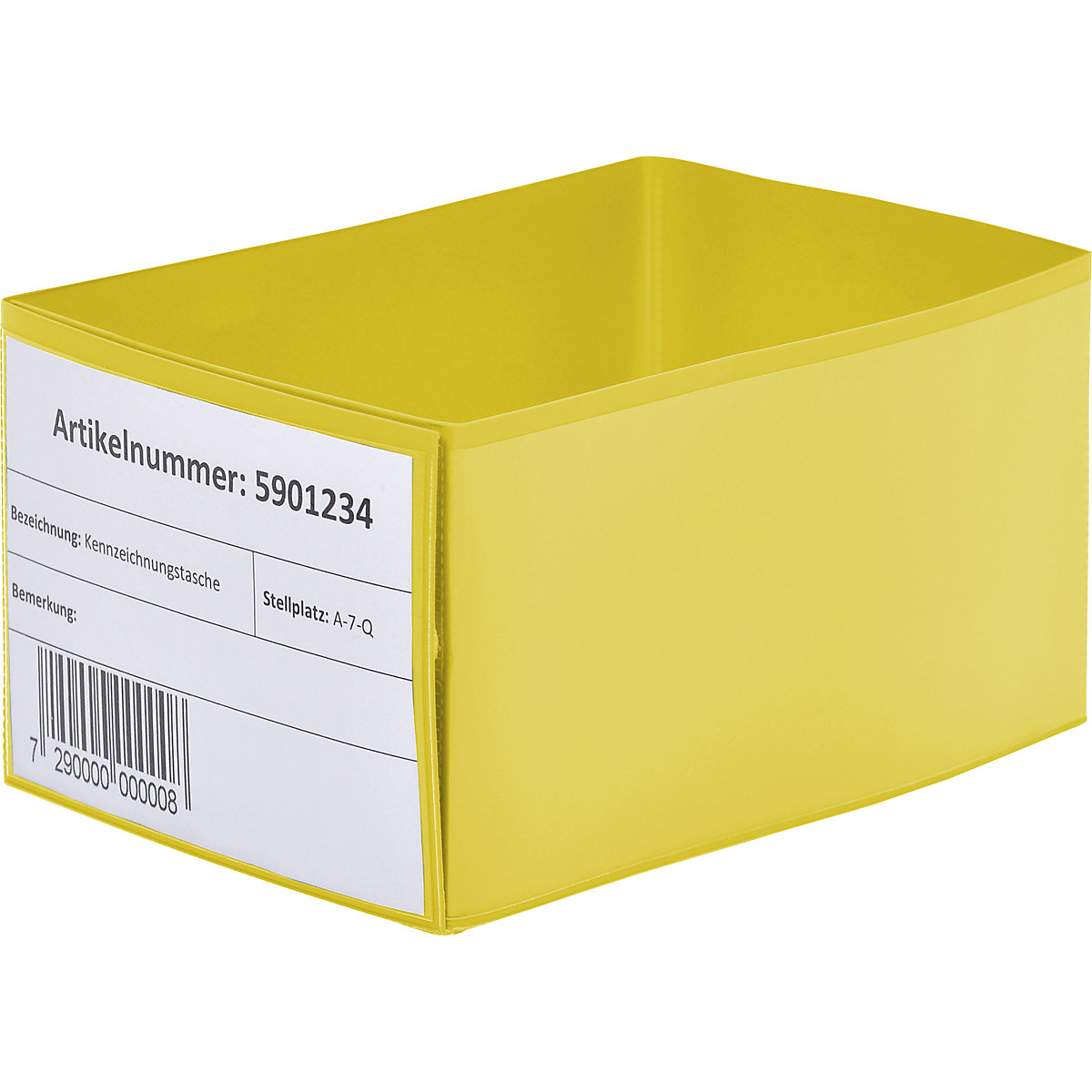 Fascette per i blocchetti delle palette, con tasche applicate, giallo, conf. da 50 pz.-3