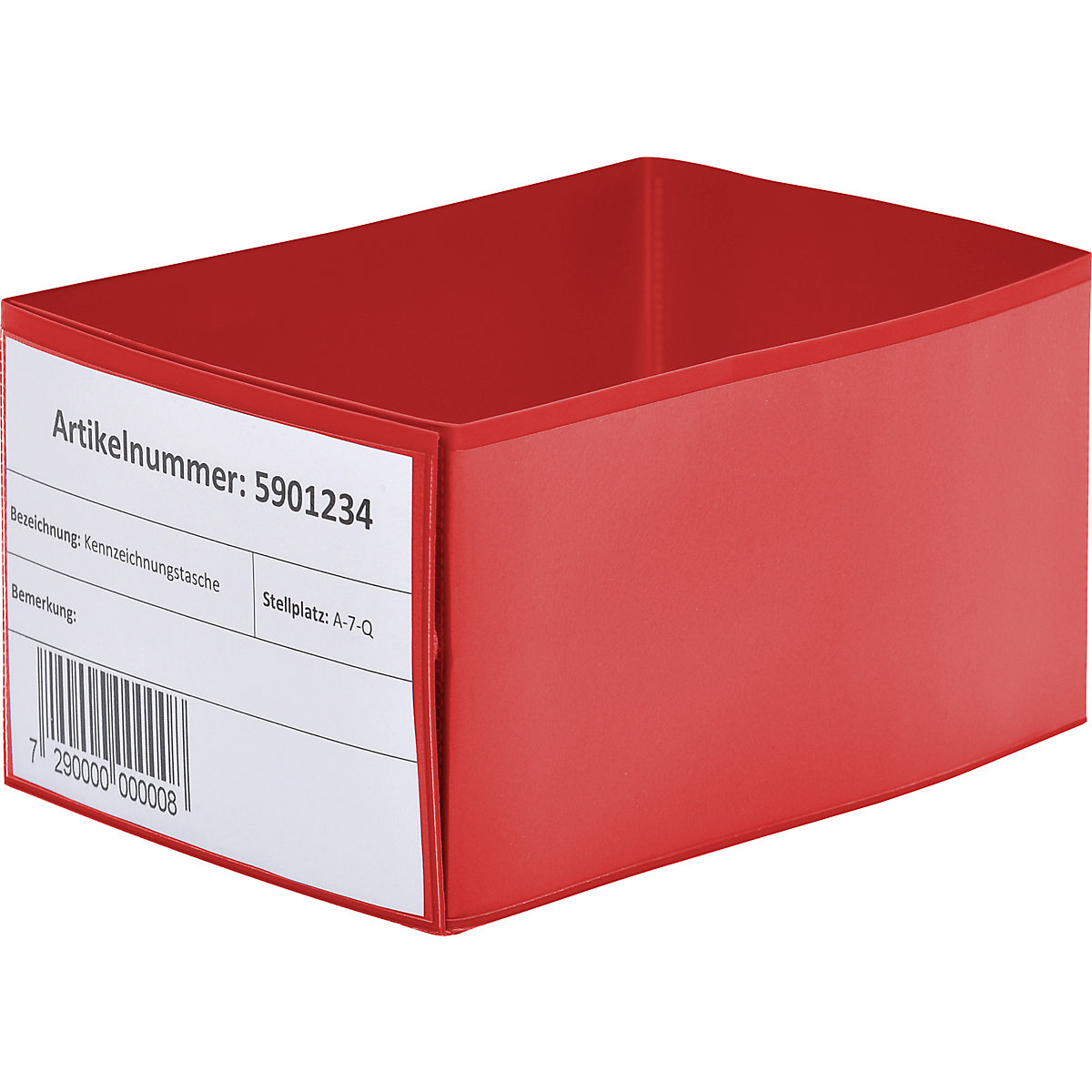 Fascette per i blocchetti delle palette, con tasche applicate, rosso, conf. da 50 pz., a partire da 2 conf.-5