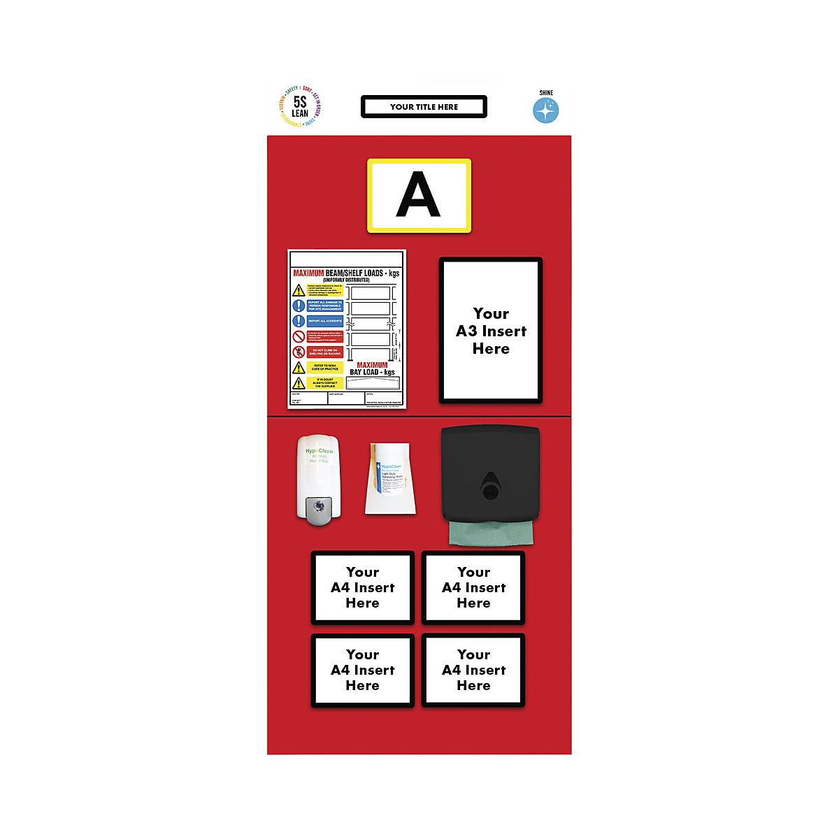 Pannello informativo per scaffalature con campo singolo