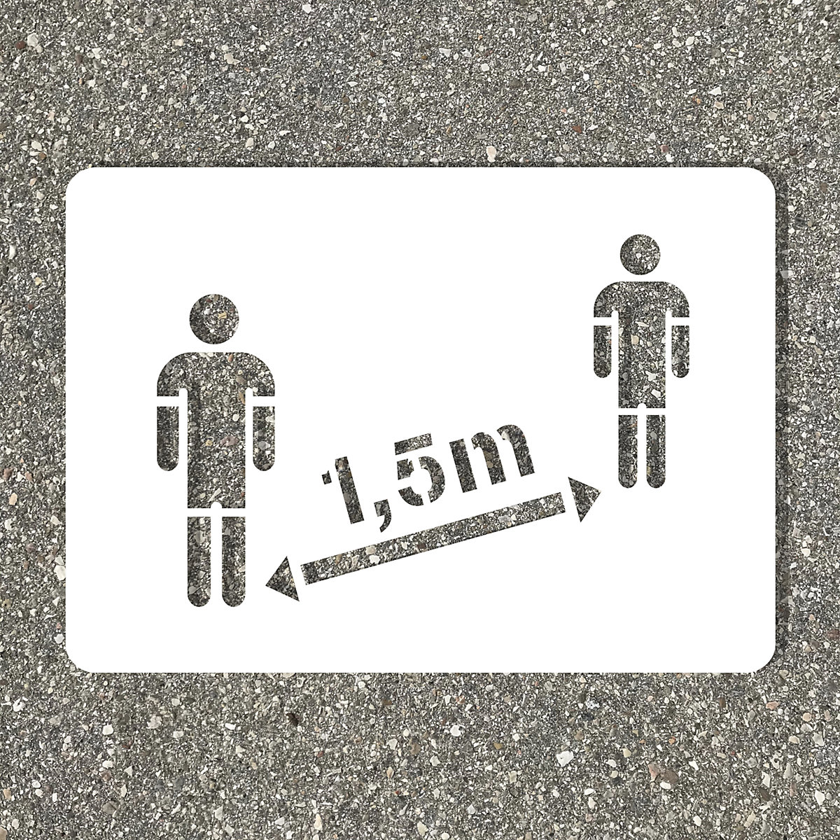 Stencil per segnaletica orizzontale, con passo di 1,5 m, plastica-1