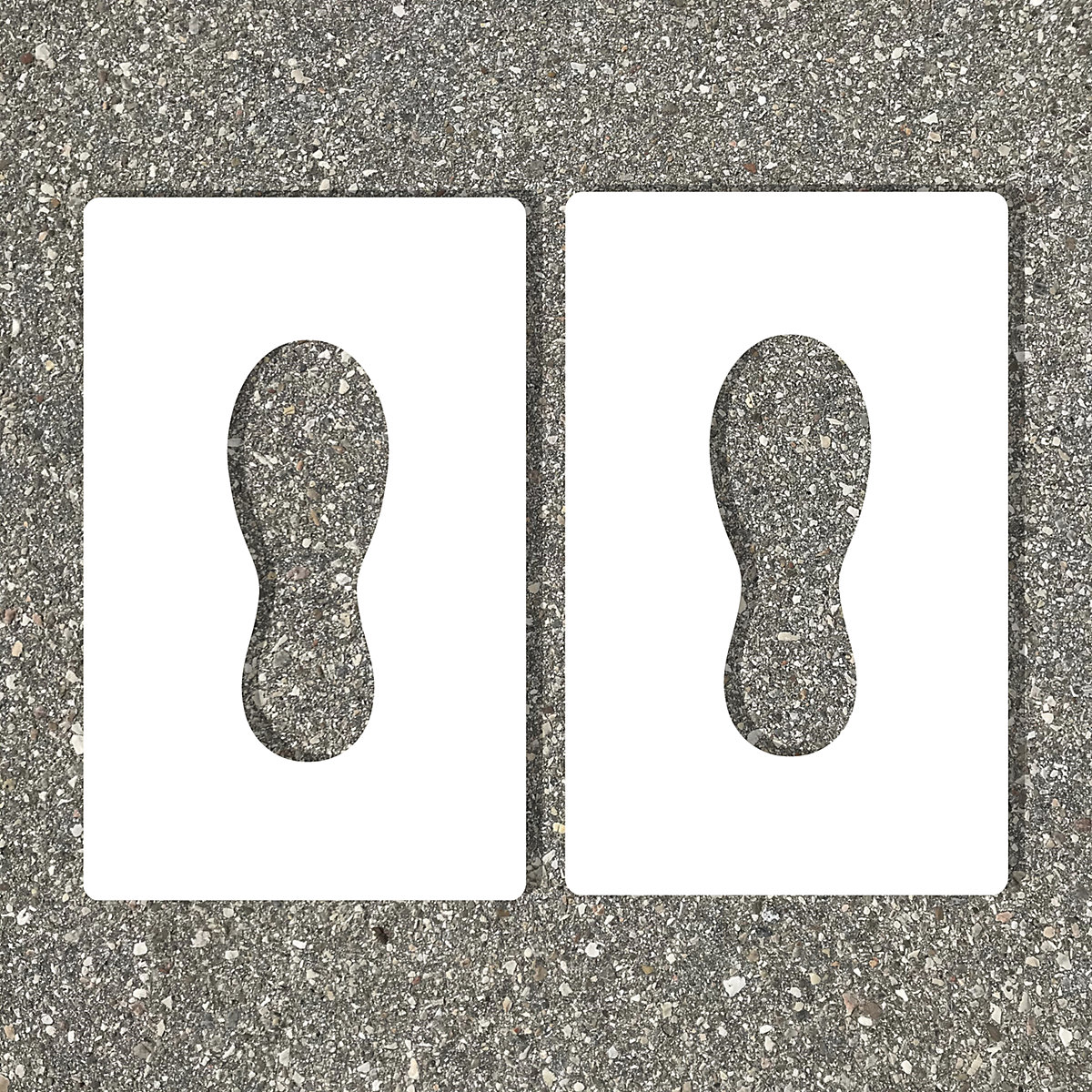 Stencil per segnaletica orizzontale, impronte dei piedi, plastica-2