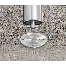 con piastra di base da avvitare o incollare, Ø 76 mm