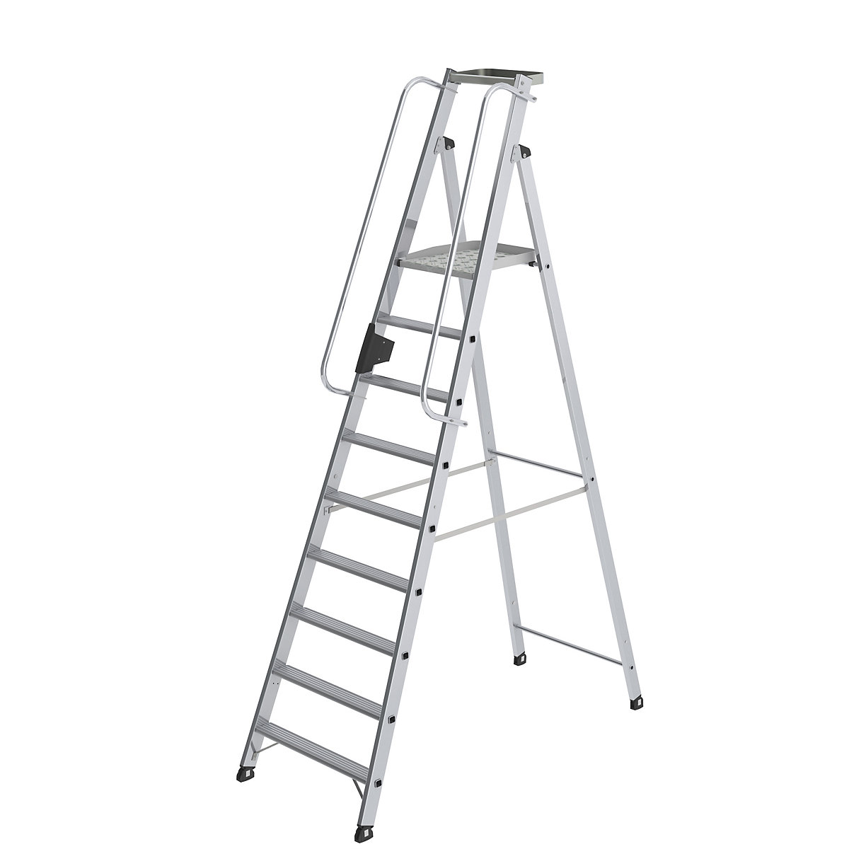 Scară dublă din aluminiu cu platformă mare – MUNK