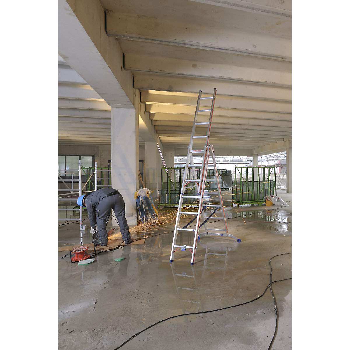 Scară multifuncțională din aluminiu – HYMER (Imagine produs 3)-2