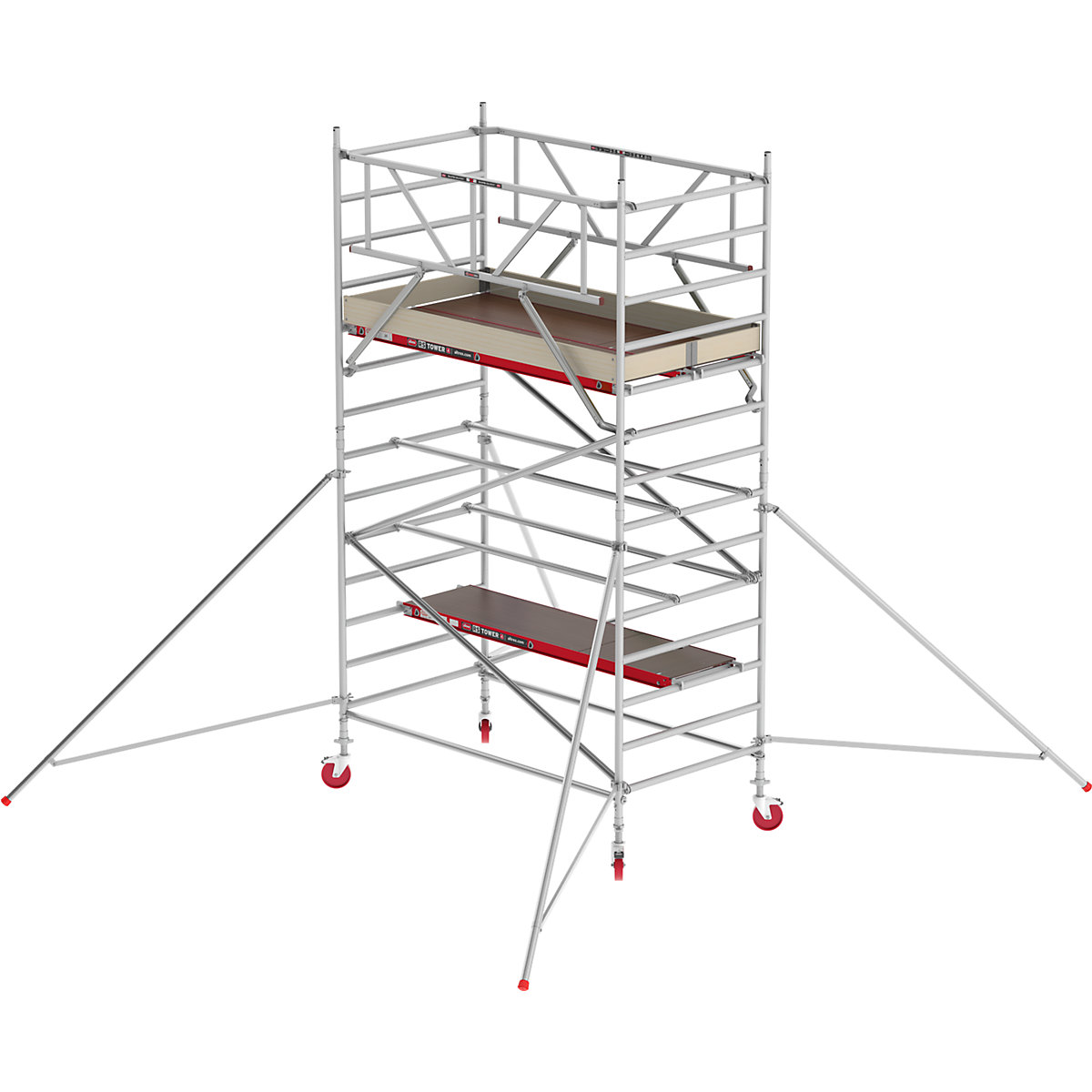 Schelă mobilă RS TOWER 42 lată – Altrex, platformă din lemn, lungime 2,45 m, înălțime de lucru 5,20 m-11