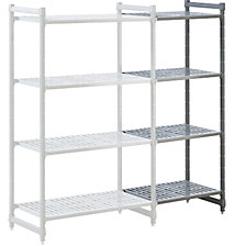 scaffale aggiuntivo, larghezza 720 mm, ripiano con fessure