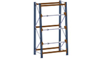 Scaffale per avvolgicavi, larghezza scomparti 1350 mm, scaffale portante, inclinato