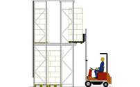 Scaffale accessibile con transpallet