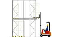 Scaffale accessibile con transpallet