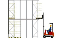 Scaffale accessibile con transpallet