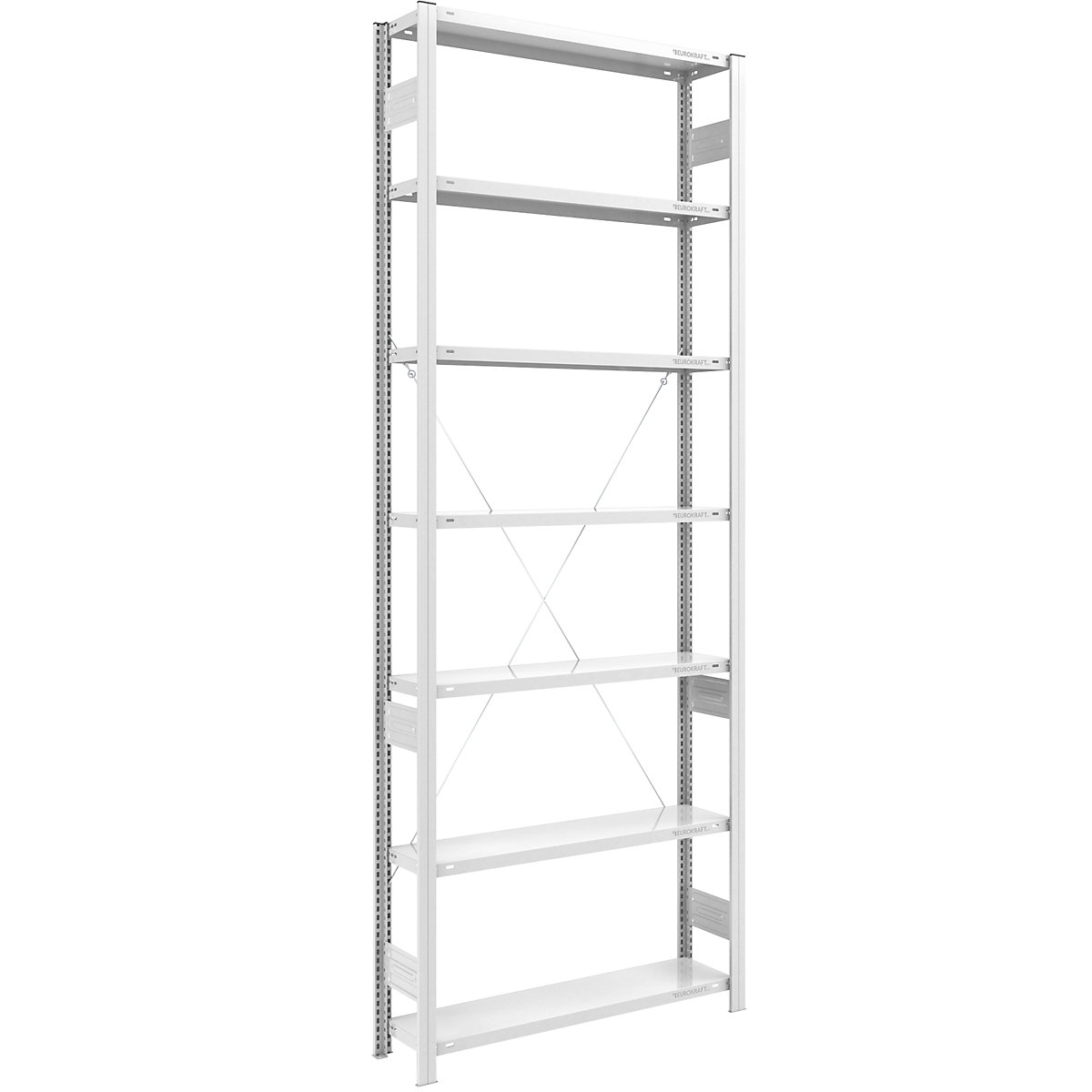 Scaffale a innesto per magazzino, RAL 7035, struttura leggera – eurokraft pro