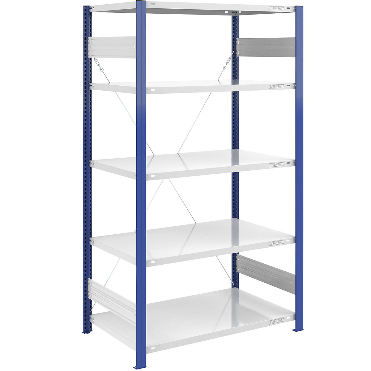 Scaffale a innesto per magazzino, montanti blu - eurokraft pro