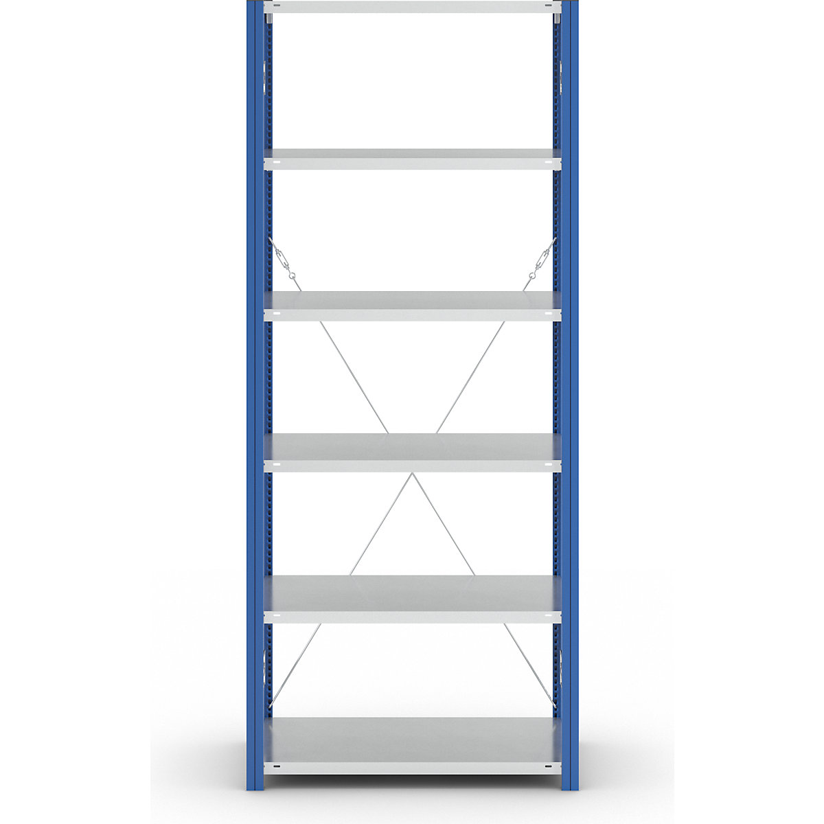 Scaffale a innesto per magazzino, montanti blu – eurokraft pro (Foto prodotto 4)-3