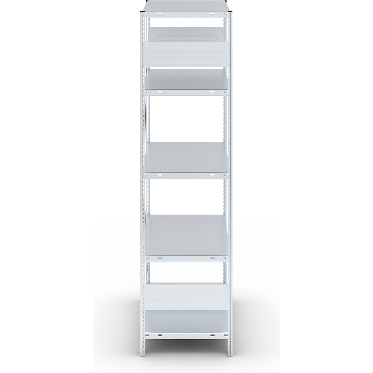 Scaffale a innesto per magazzino, zincato, struttura medio-pesante – eurokraft pro (Foto prodotto 3)-2