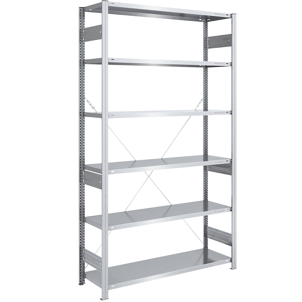 Scaffale lungo a innesto, zincato – eurokraft pro